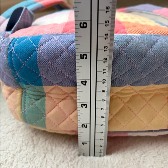 Like New Vera Bradley Tropics Plaid Colorful Patchwork Small Backpack - Picture 6 of 10